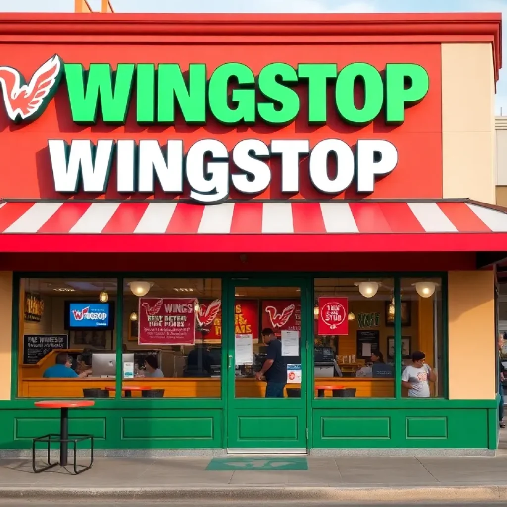 Exterior view of Wingstop restaurant in Lexington, SC