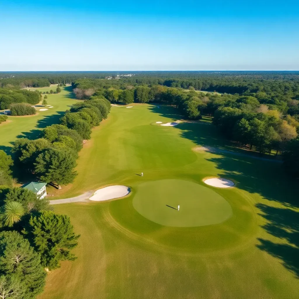 A scenic golf course in Chapin SC with players enjoying year-round golf.