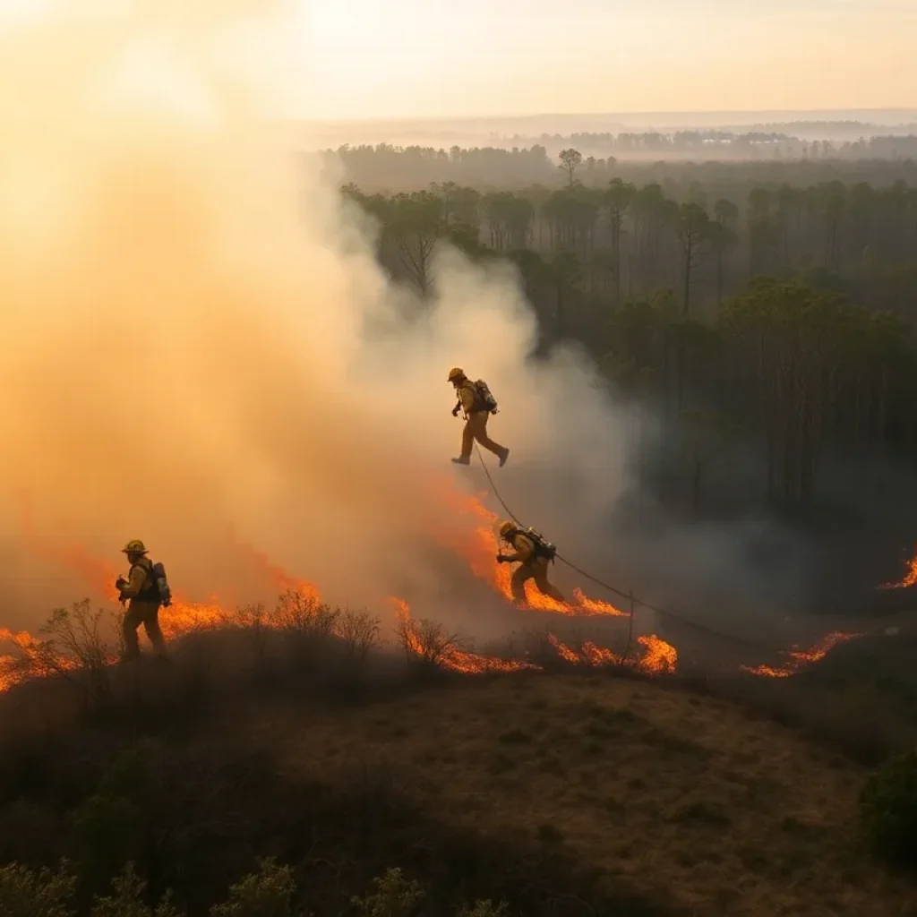 Firefighters battling wildfires in South Carolina