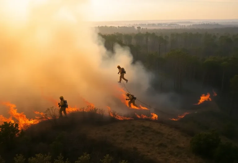 Firefighters battling wildfires in South Carolina