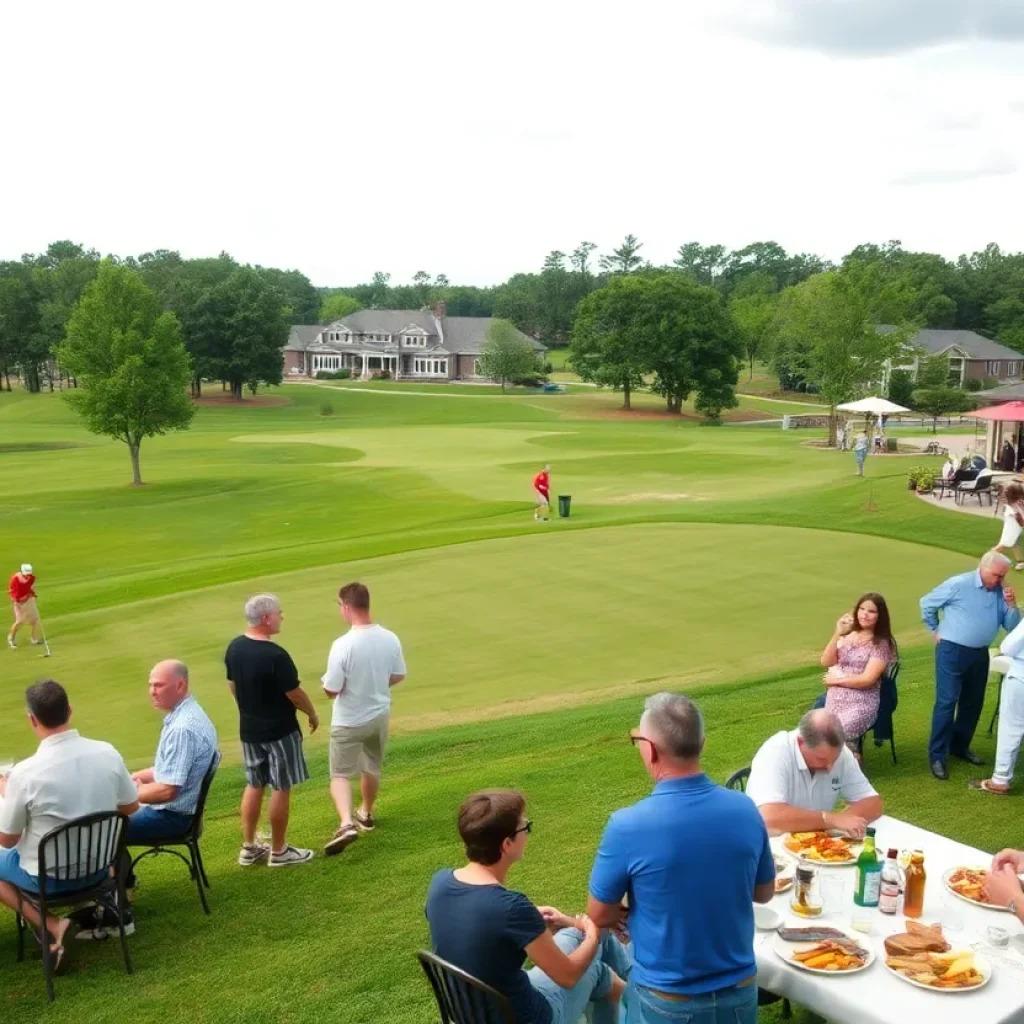 Families and golfers enjoying the amenities at Chapin SC country club.