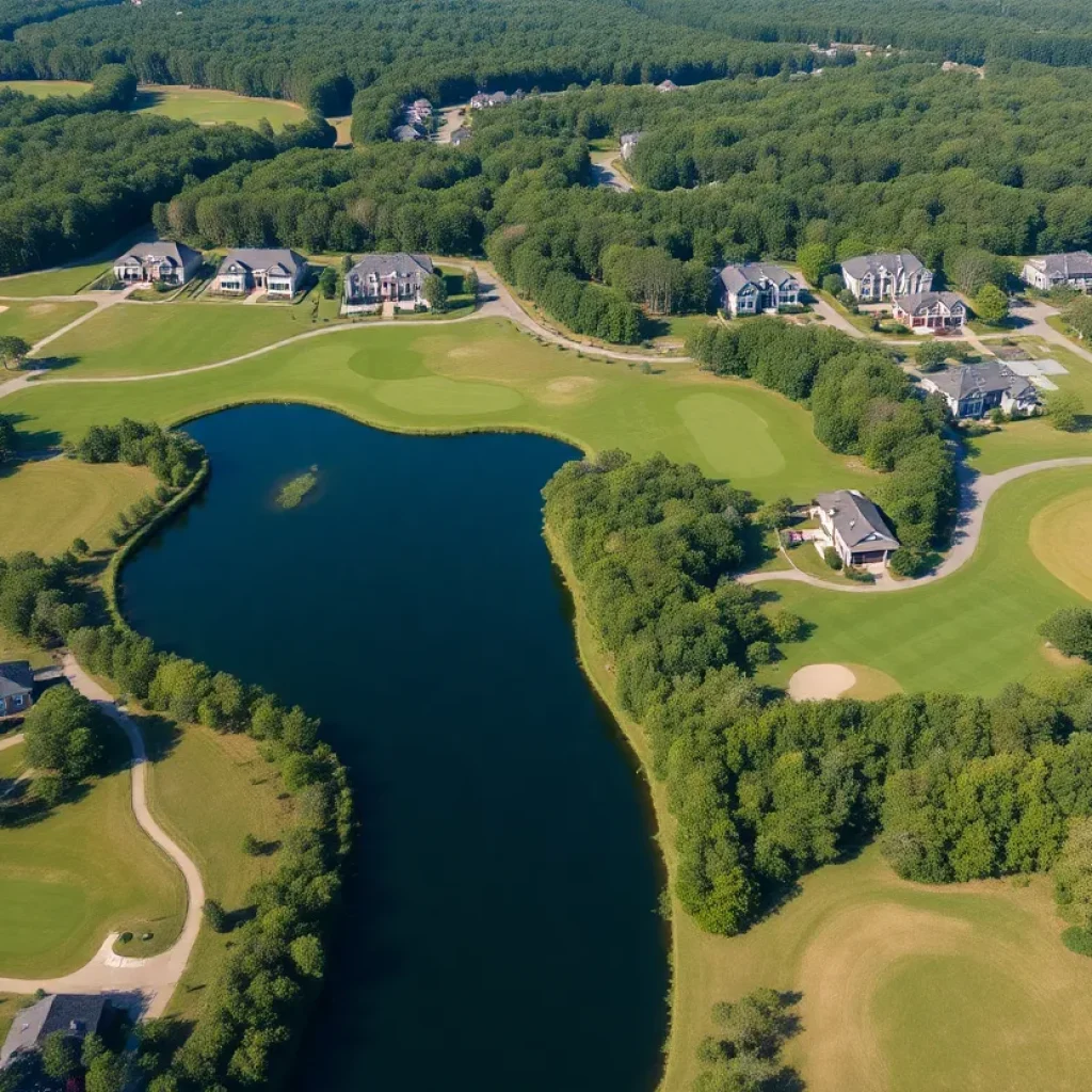 Aerial view of golf communities in Chapin SC