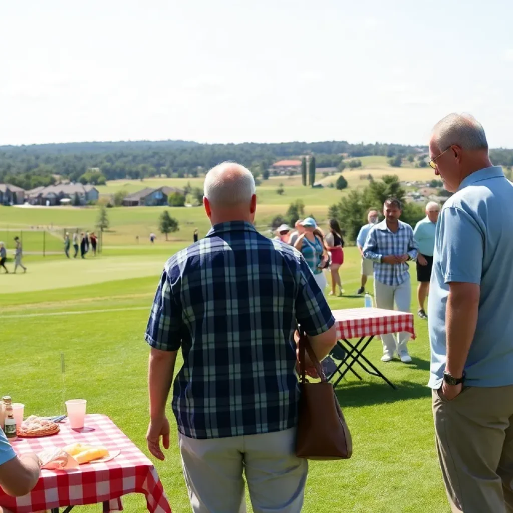 Residents enjoying a community event in Chapin SC's golf neighborhood