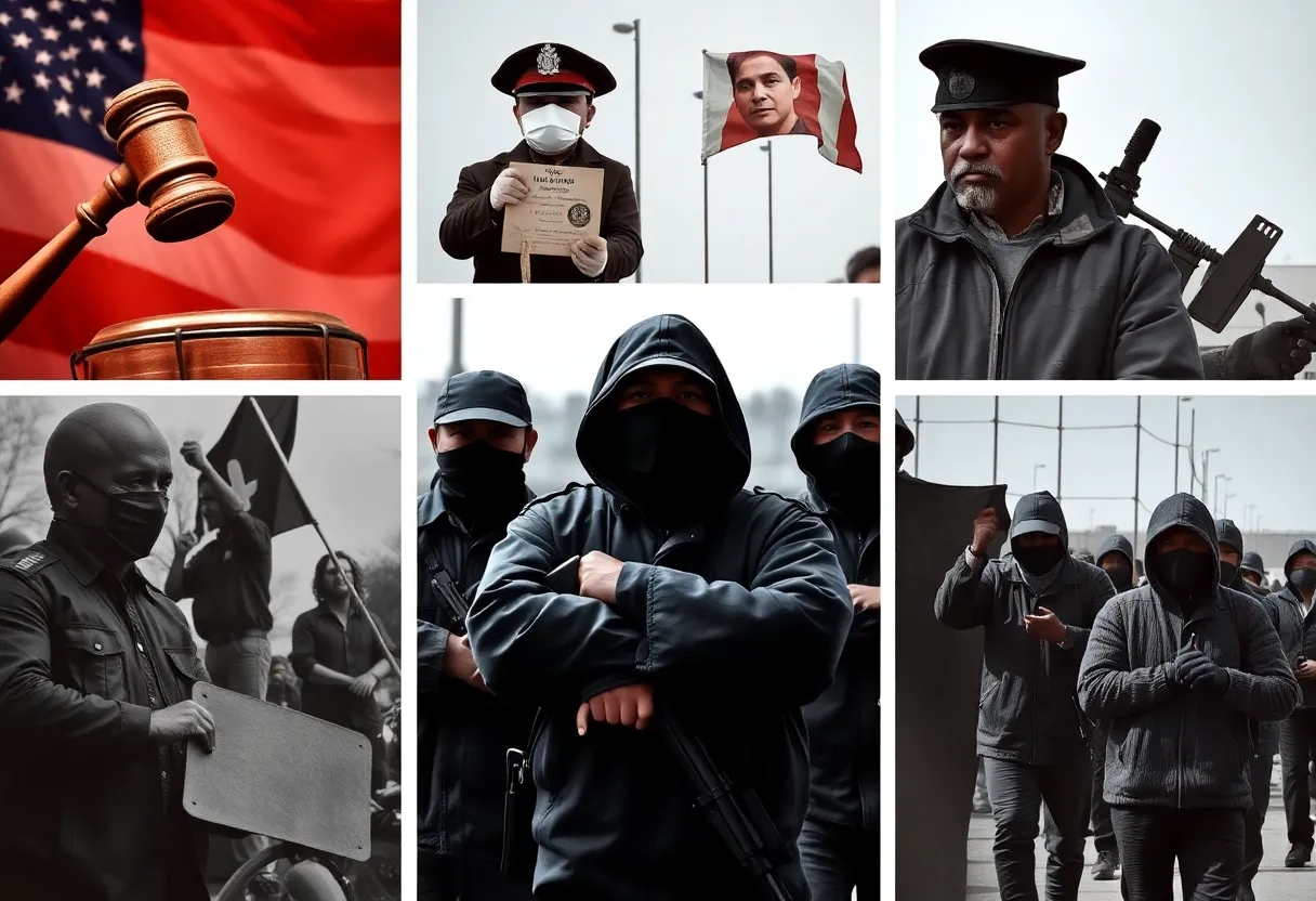 Visual representation of immigration laws and gang activities impact