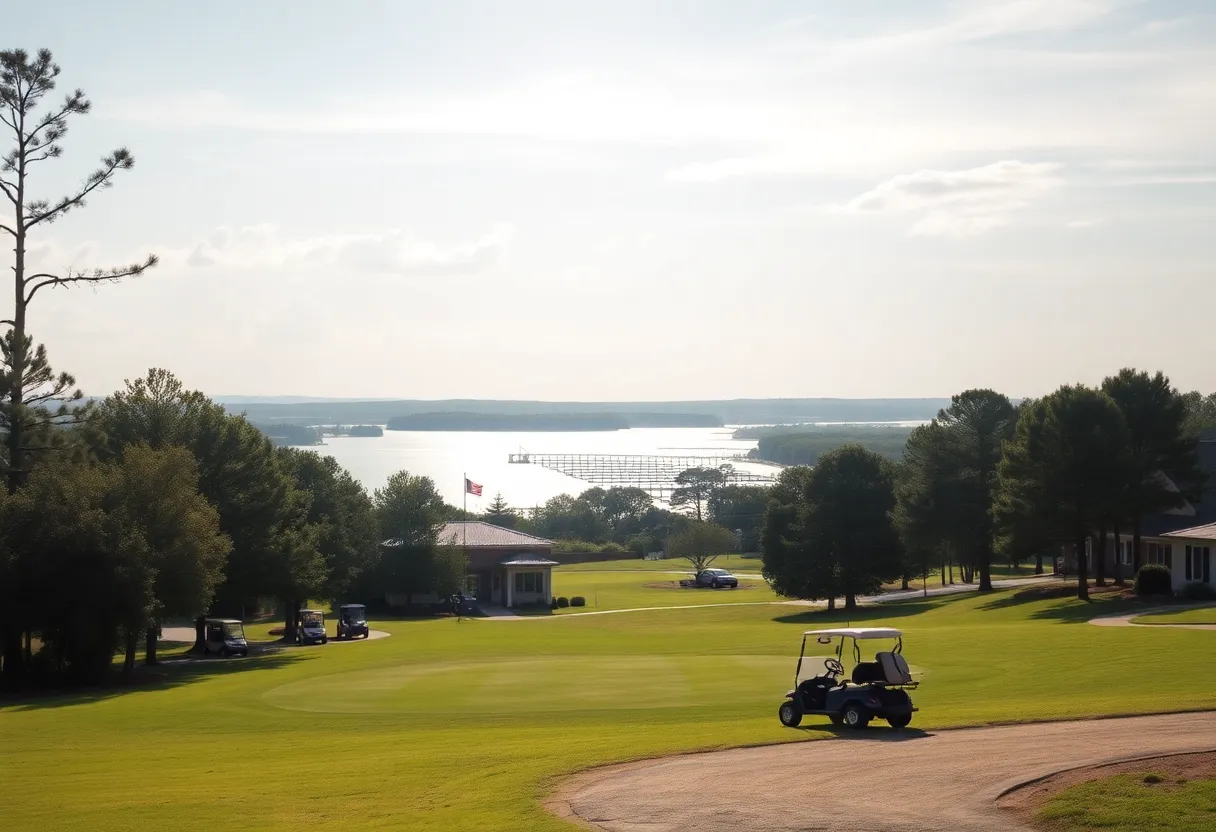 Scenic golf course community in Chapin South Carolina