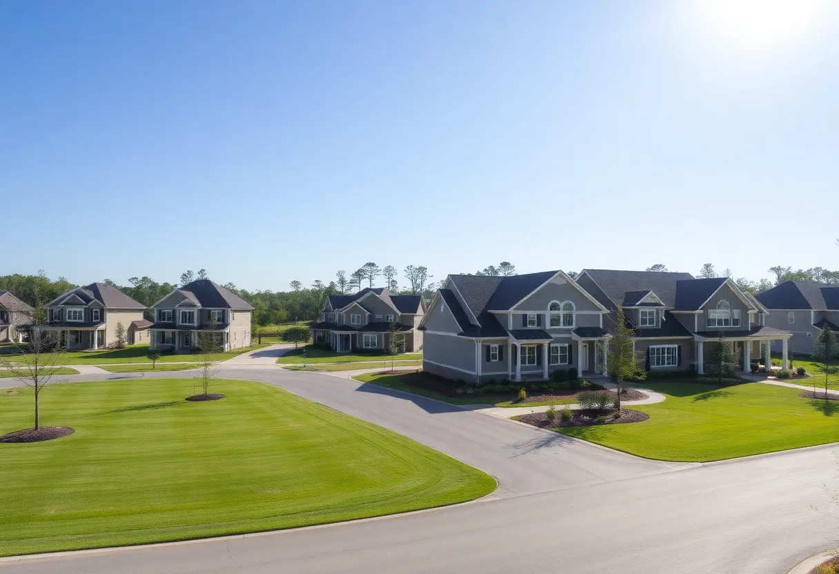 Golf neighborhood in Chapin SC showcasing new construction and resale homes