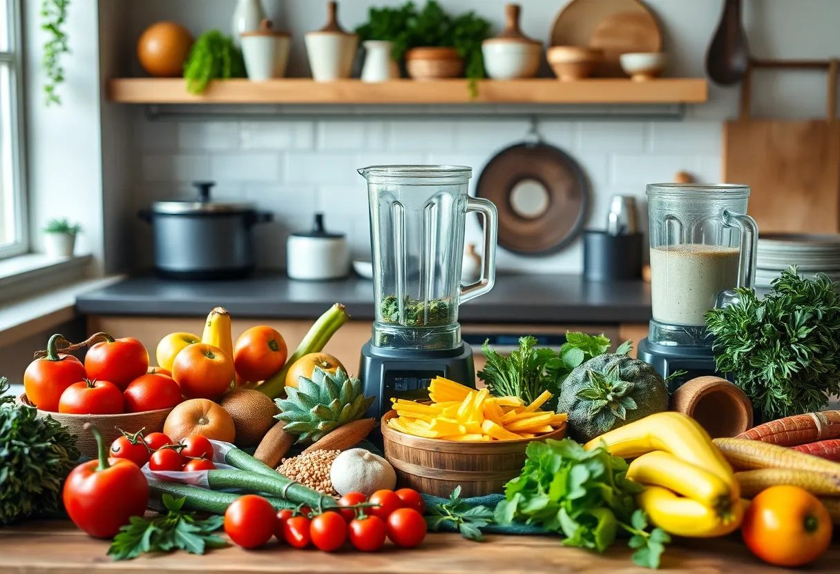 Cooking demonstration featuring fruits and vegetables