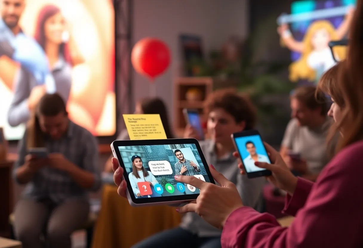 Users engaging with interactive content in digital marketing