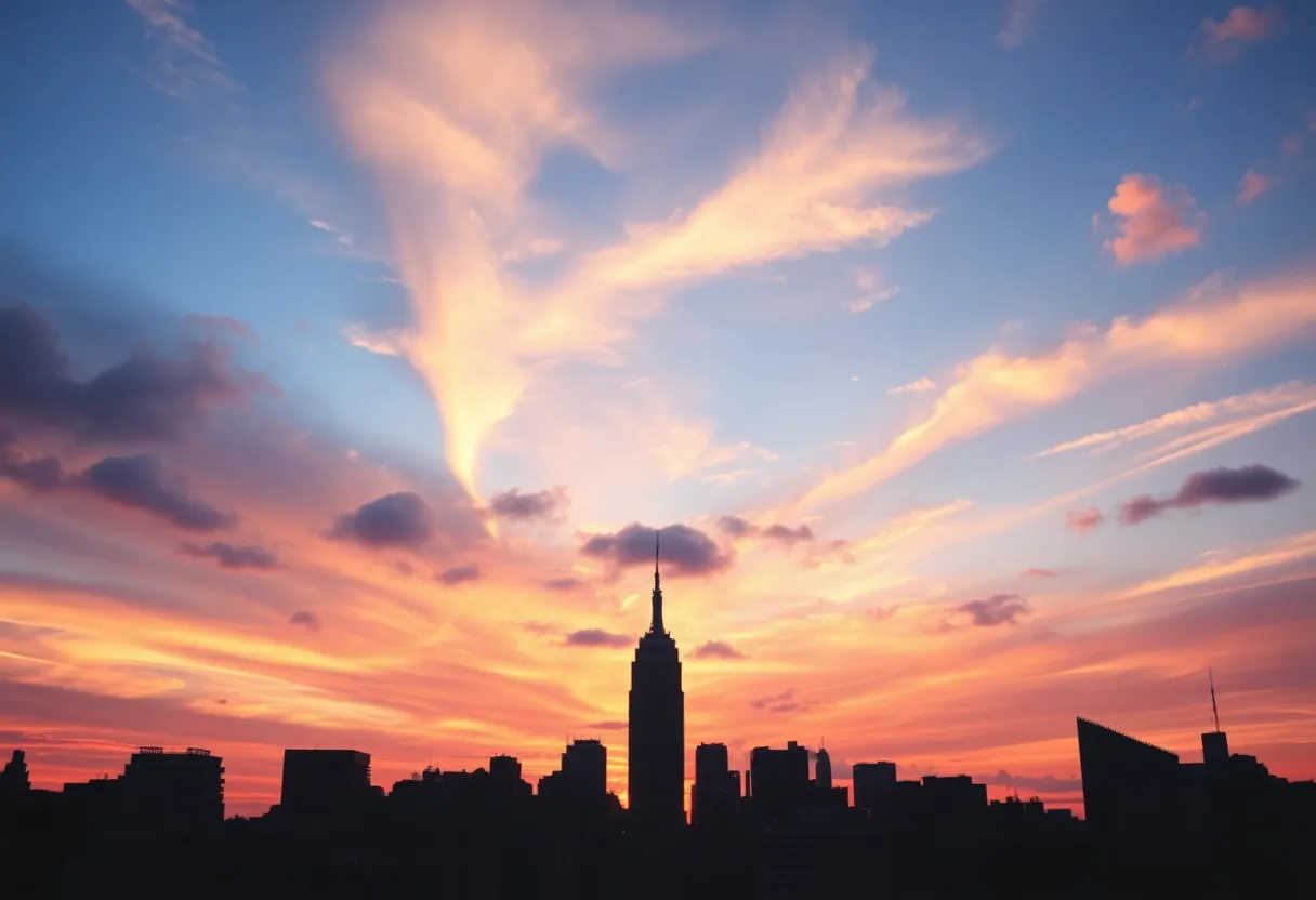 Sunset over Manhattan skyline symbolizing legacy