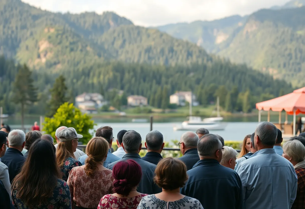 Group discussion at a political gathering