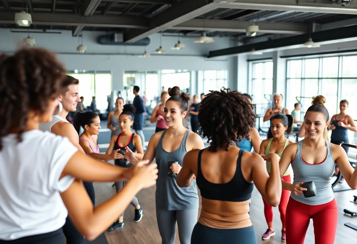 Members working out at Anytime Fitness Chapin