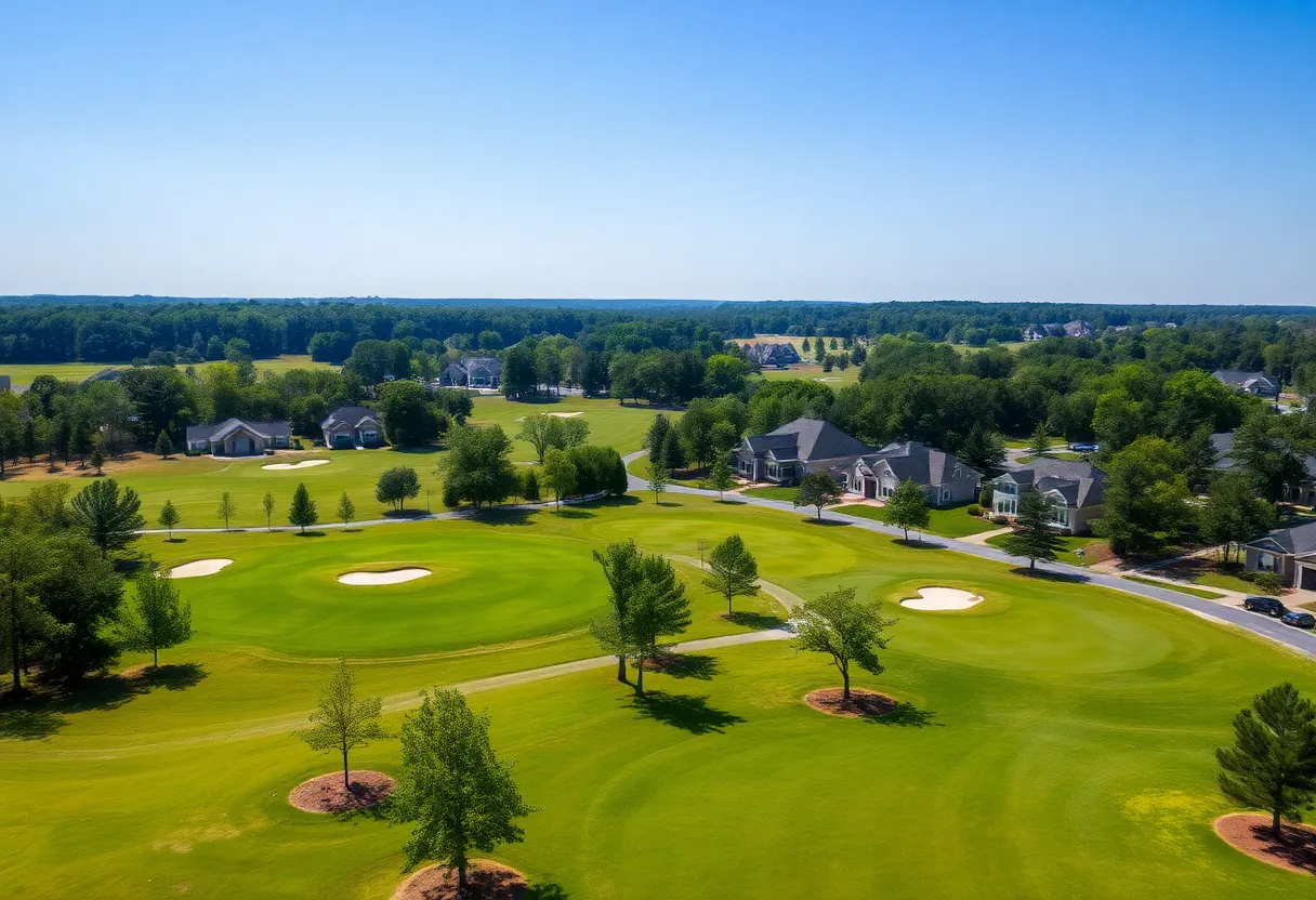 Golf community in Chapin South Carolina with scenic views and homes