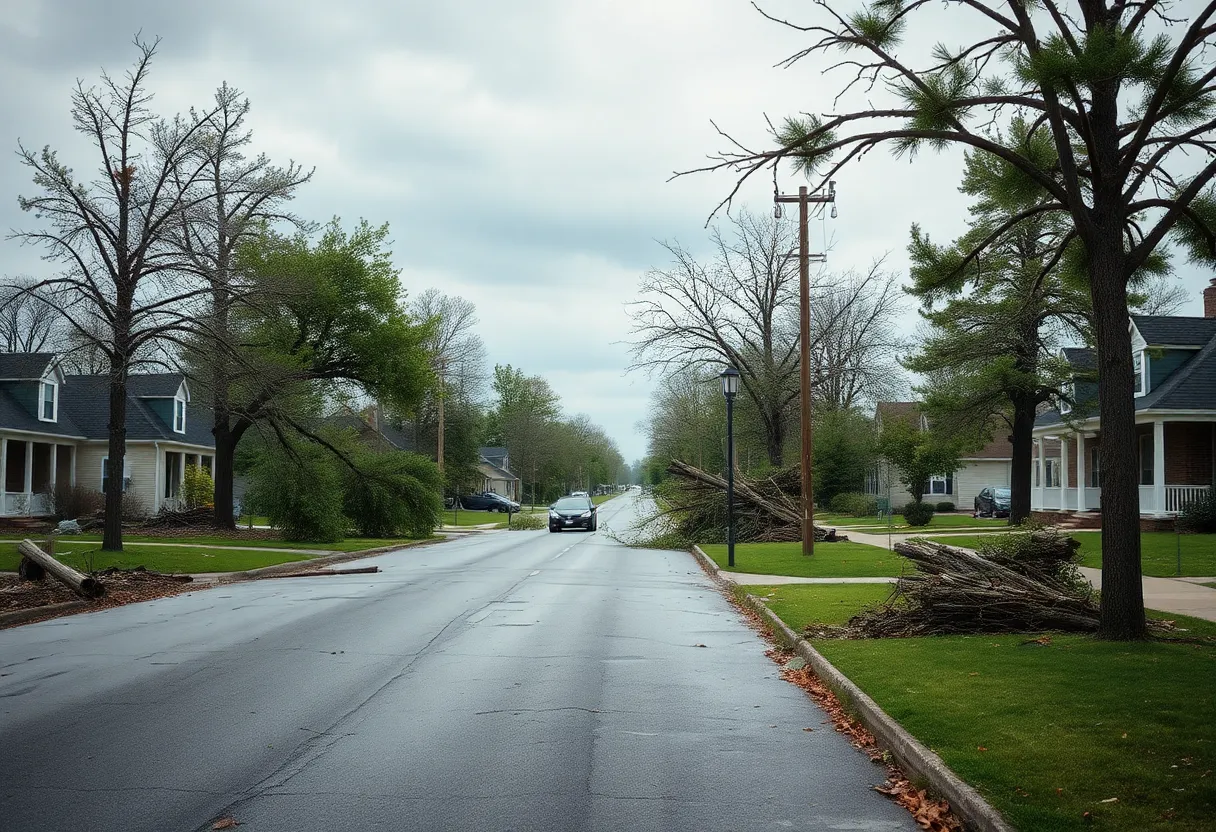 Damage from EF-1 tornado in Chapin, South Carolina