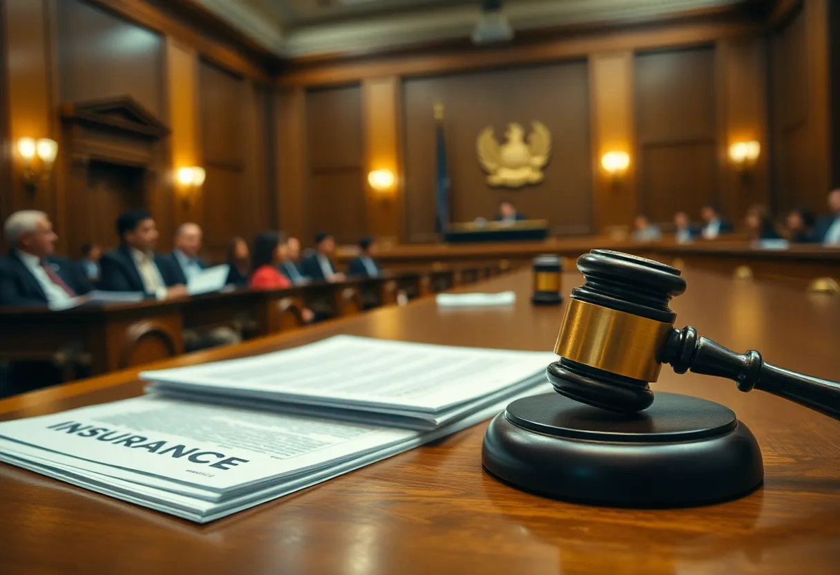 Courtroom Hearing on Insurance