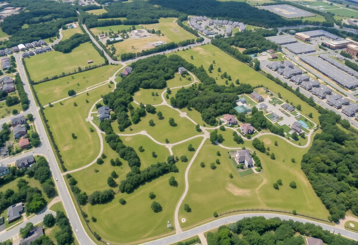 Aerial view of the Brighton development site in Chapin, SC