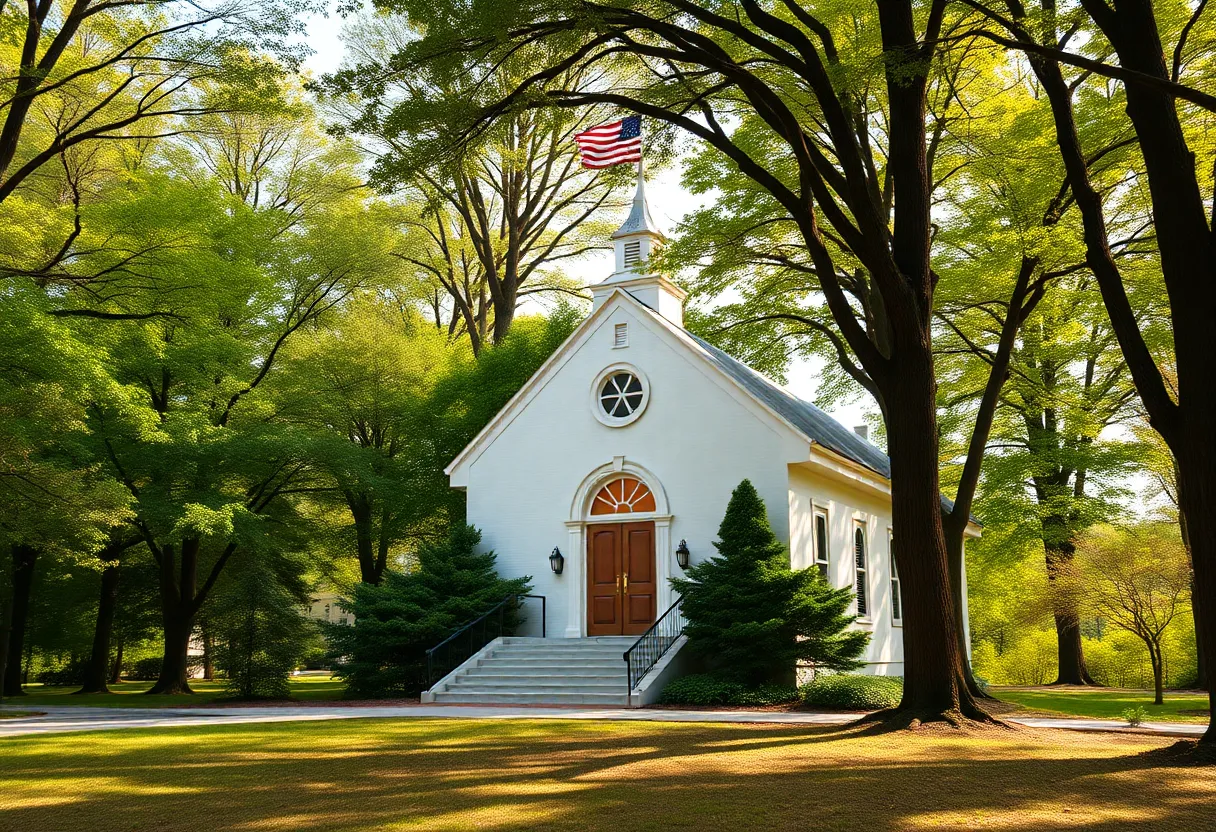 A view of St. Jacob's Lutheran Church, a place of community gathering in Chapin, SC.