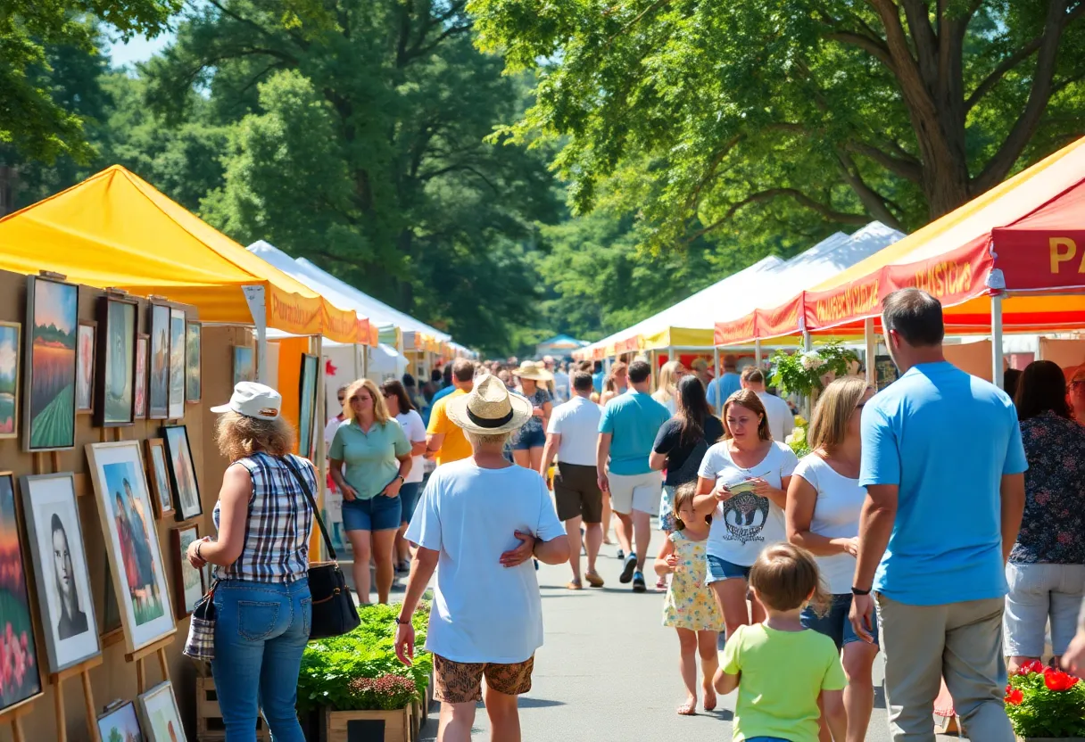 Families and locals enjoying weekend events in Columbia SC