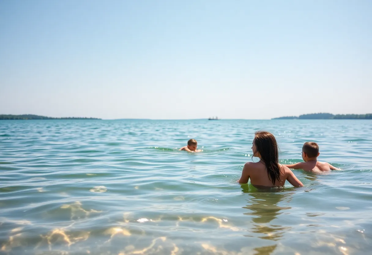 Families enjoying a summer day at Lake Murray