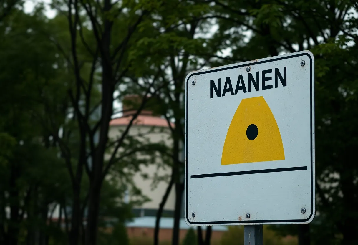 Warning Sign at Nuclear Facility