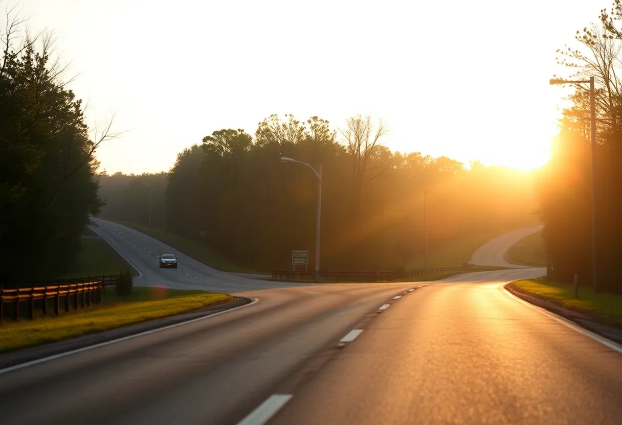 Dutch Fork Road in Chapin, site of a tragic vehicular accident.