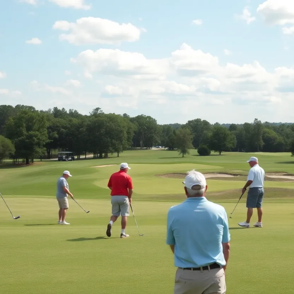 Players enjoying a member-guest tournament at a golf course in Chapin, SC