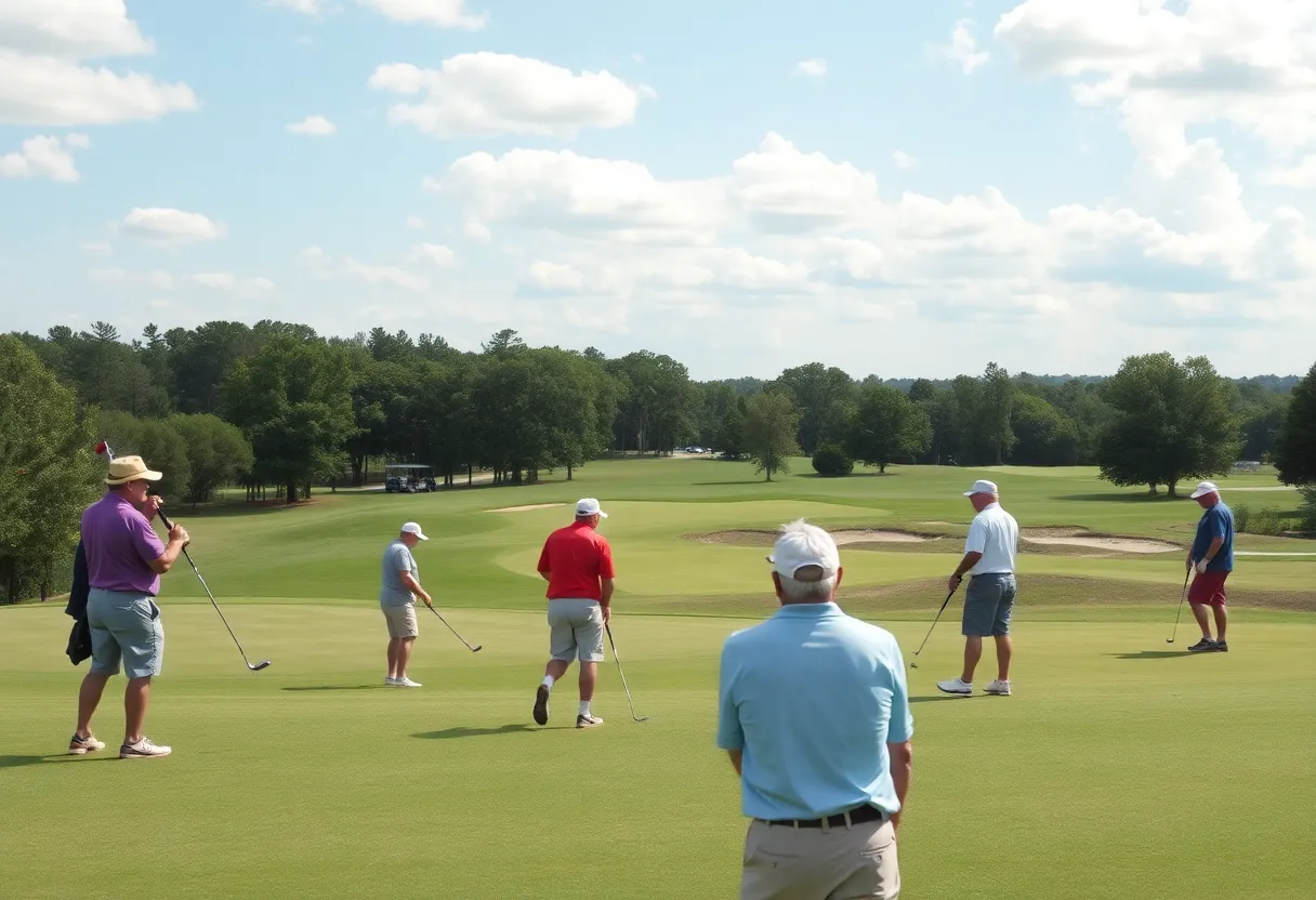 Players enjoying a member-guest tournament at a golf course in Chapin, SC