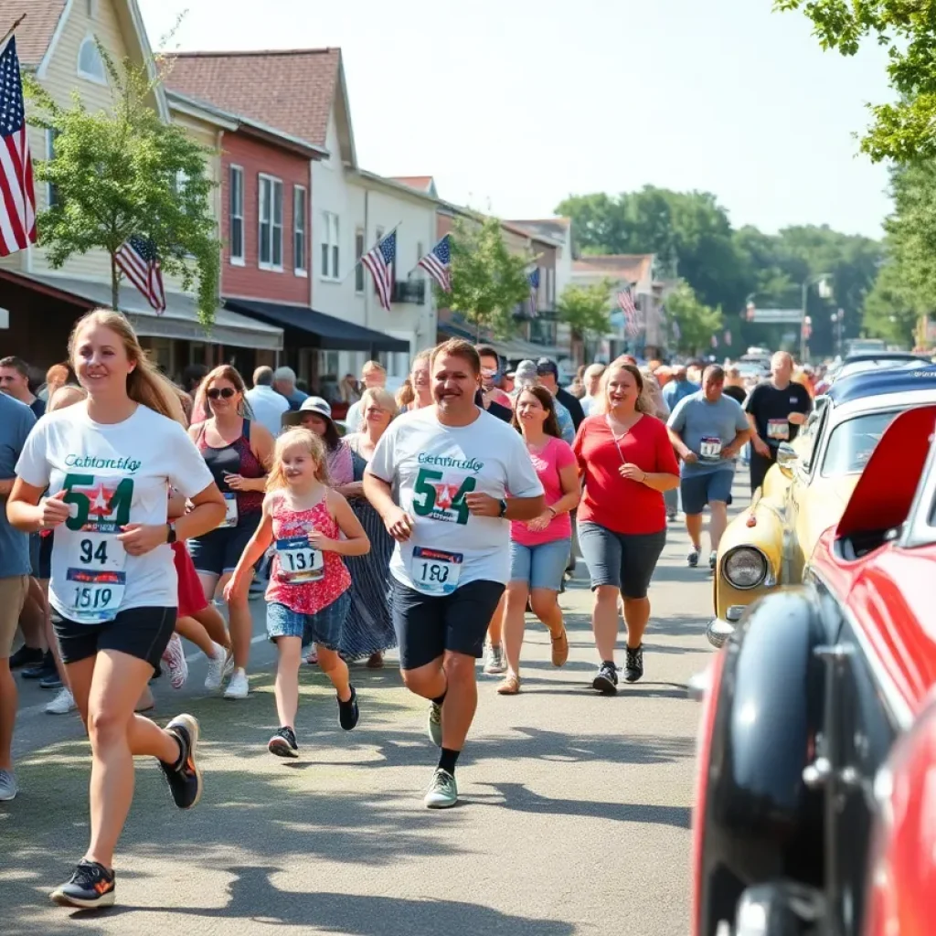 Community members participating in Chapin Labor Day events