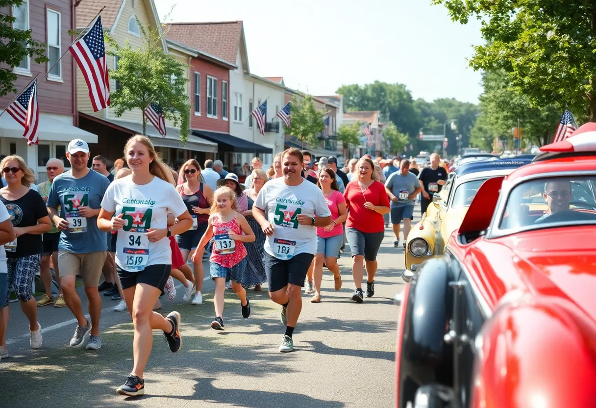 Community members participating in Chapin Labor Day events