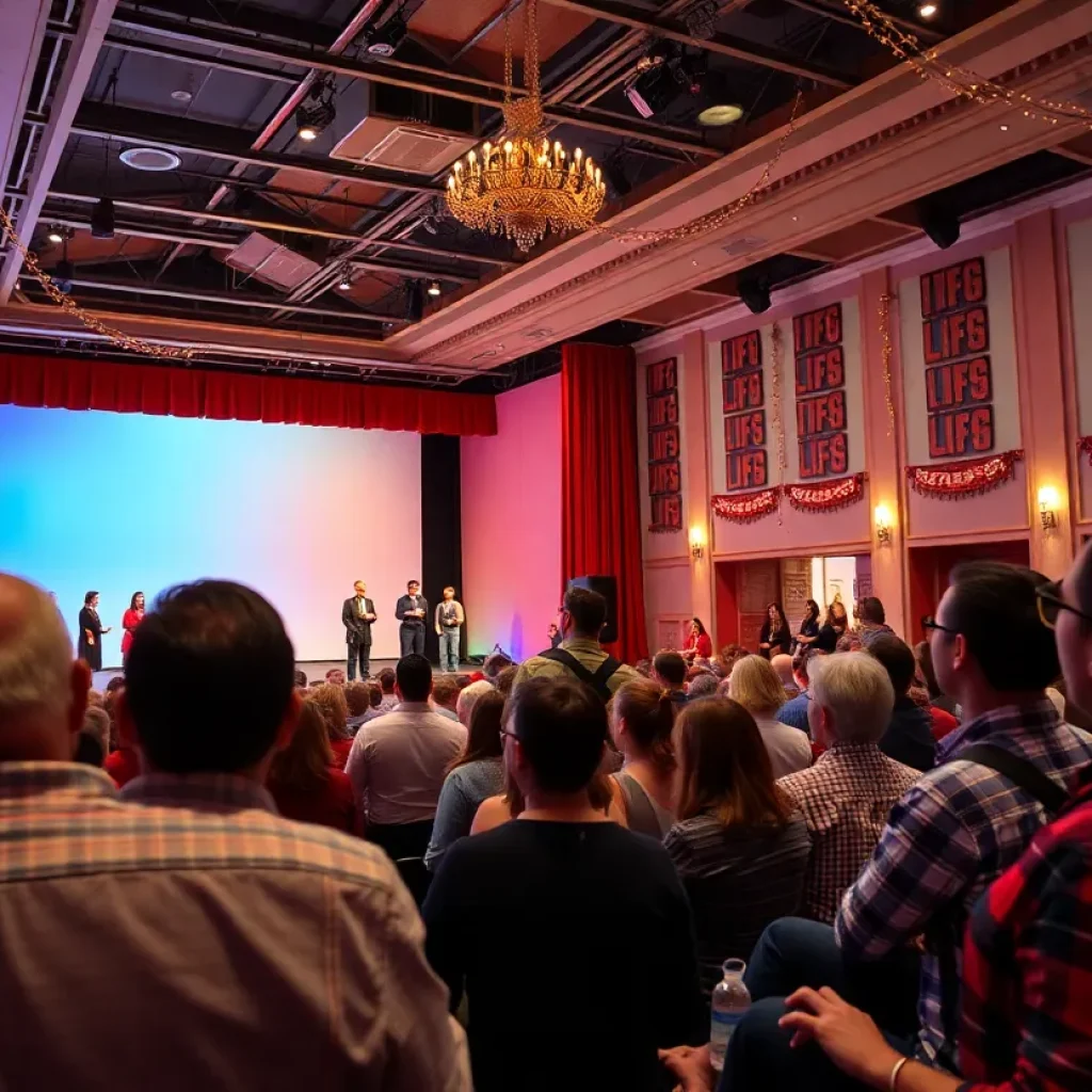 Audience at Chapin Theatre Festival enjoying performances