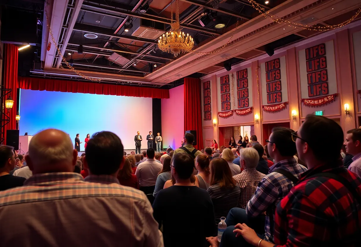 Audience at Chapin Theatre Festival enjoying performances