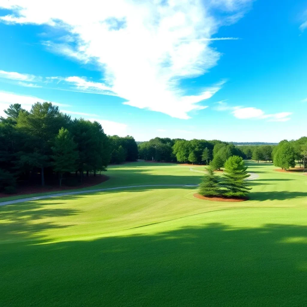 Lush green golf course in Chapin South Carolina