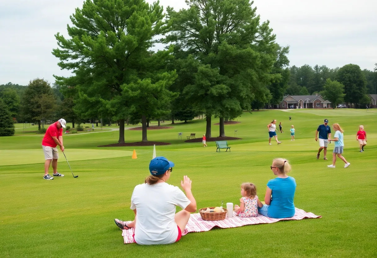 Families enjoying outdoor activities in a Chapin SC golf community