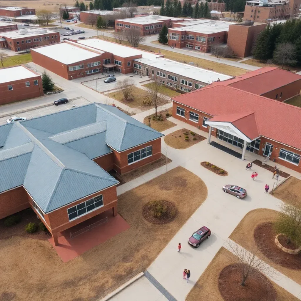 Lexington-Richland 5 school district campus with students