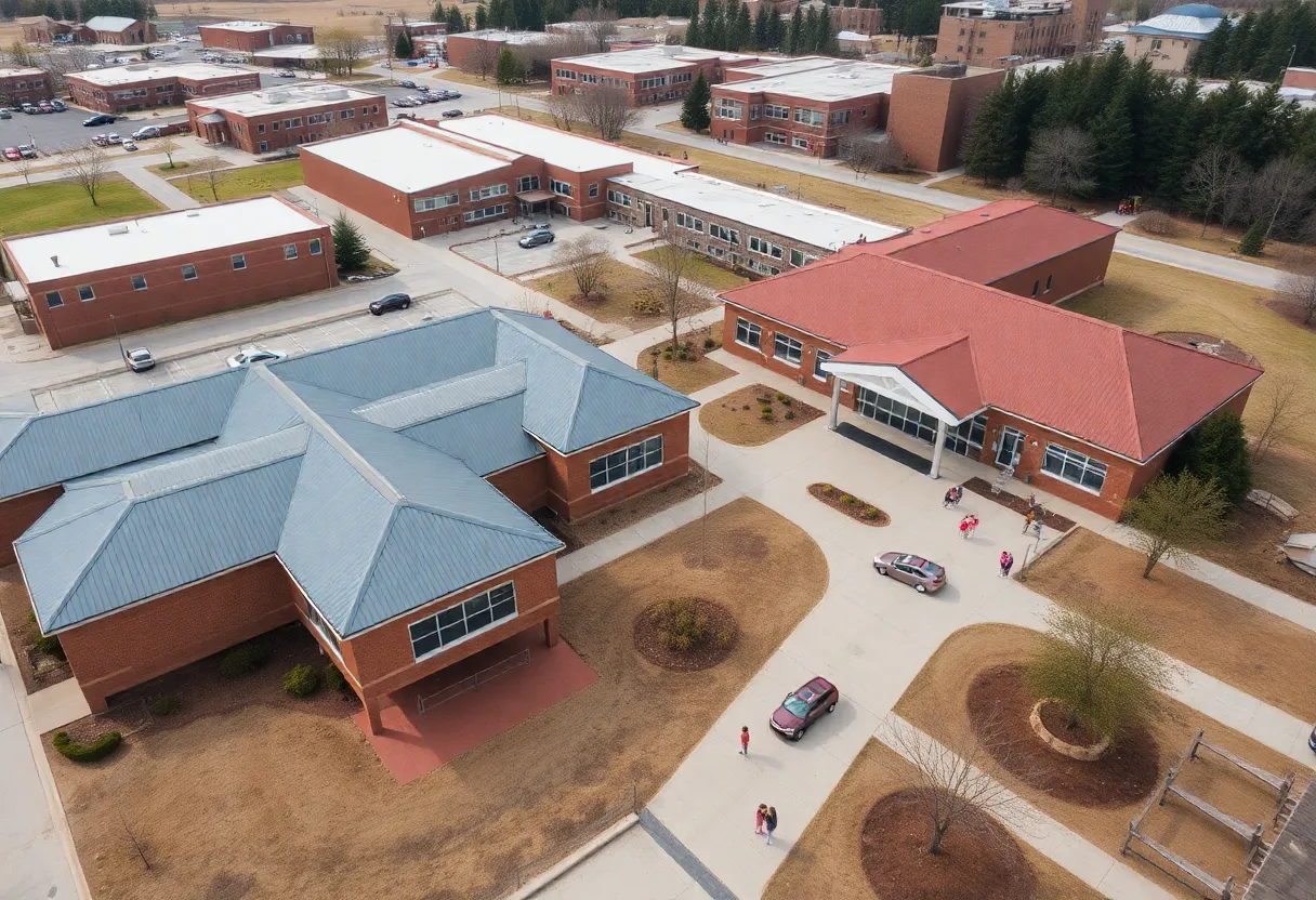 Lexington-Richland 5 school district campus with students