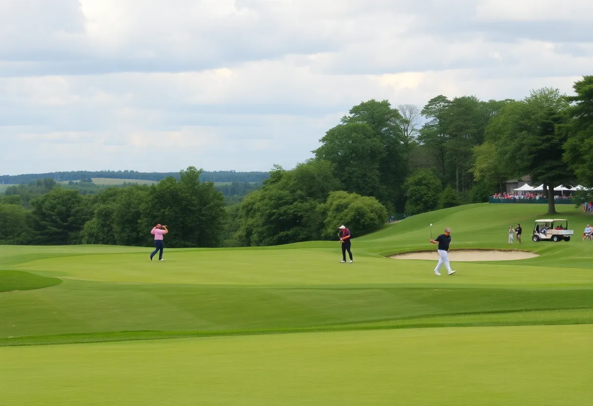 Golfers competing at the South Carolina Amateur Championship
