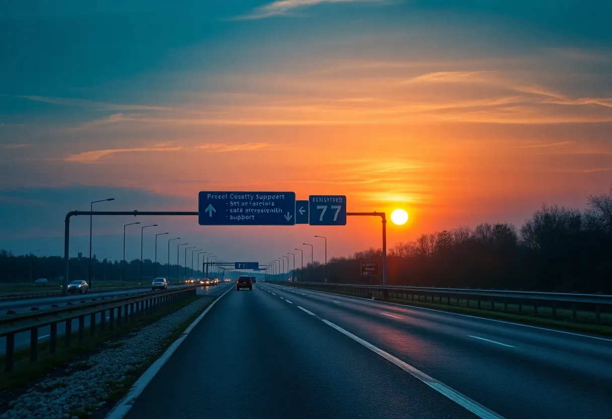 Highway scene where the accident occurred