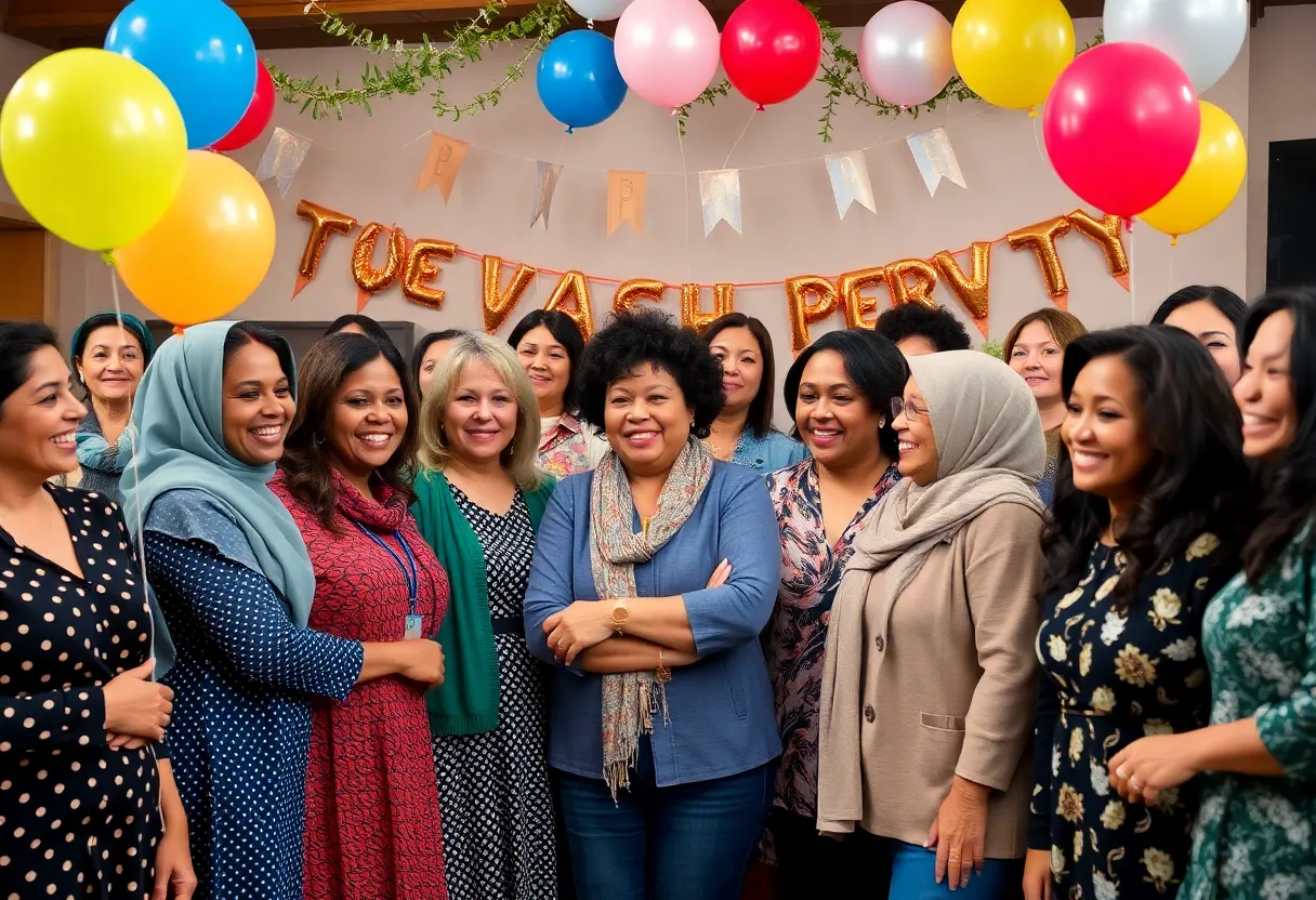 Women celebrating the 50th anniversary of Aiken Woman's Club.