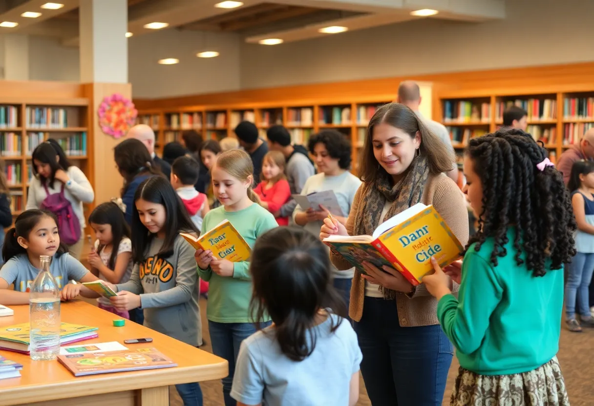Families participating in community events at Chapin Memorial Library