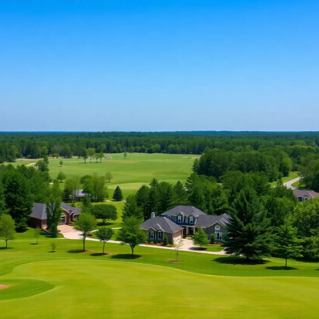 Scenic view of a golf community in Chapin, SC