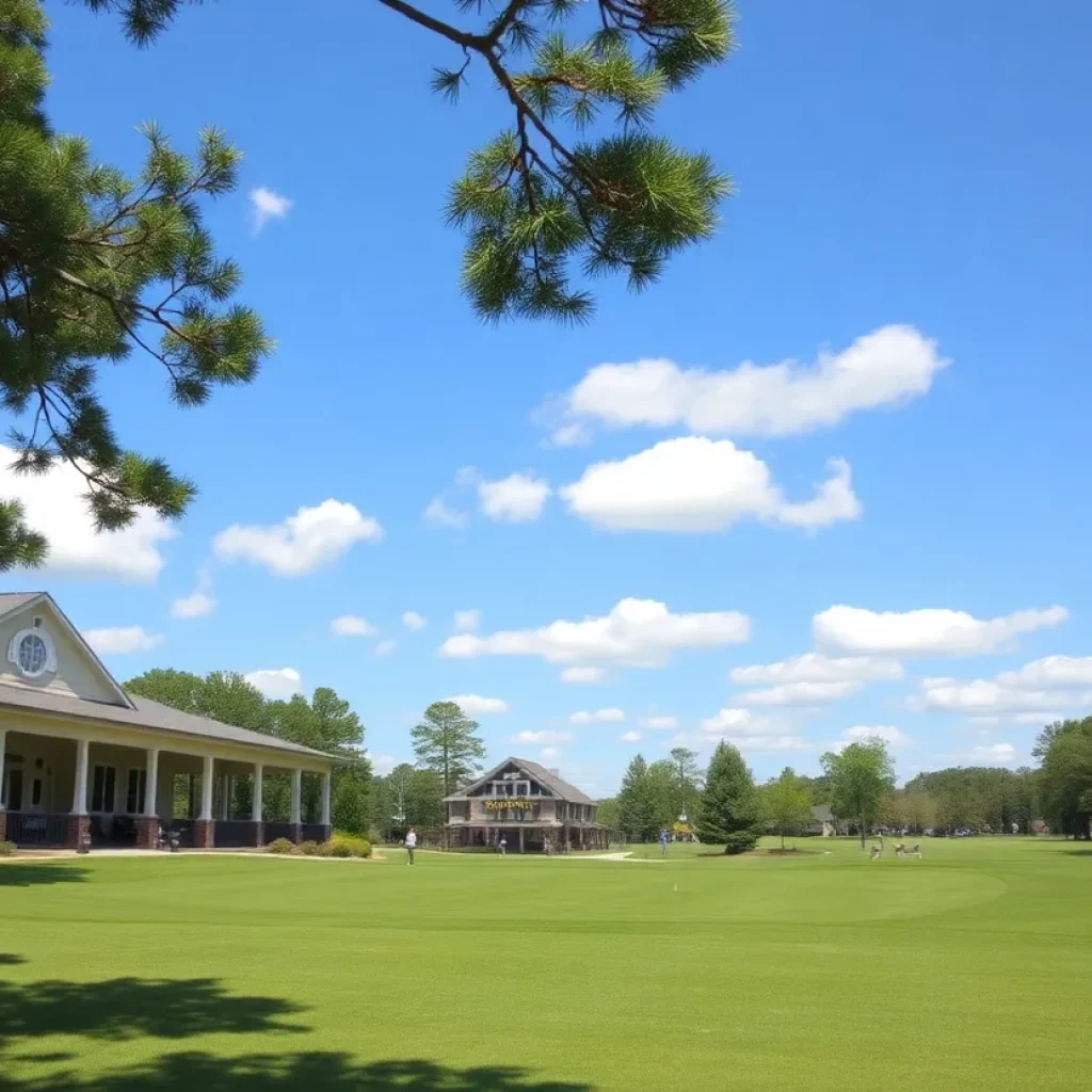 Golfers competing in a tournament at a Chapin SC golf course