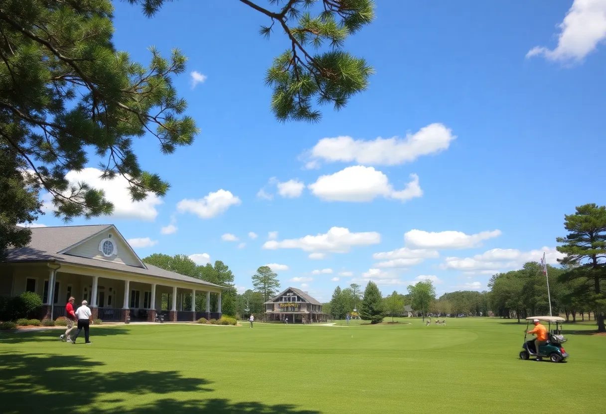 Golfers competing in a tournament at a Chapin SC golf course