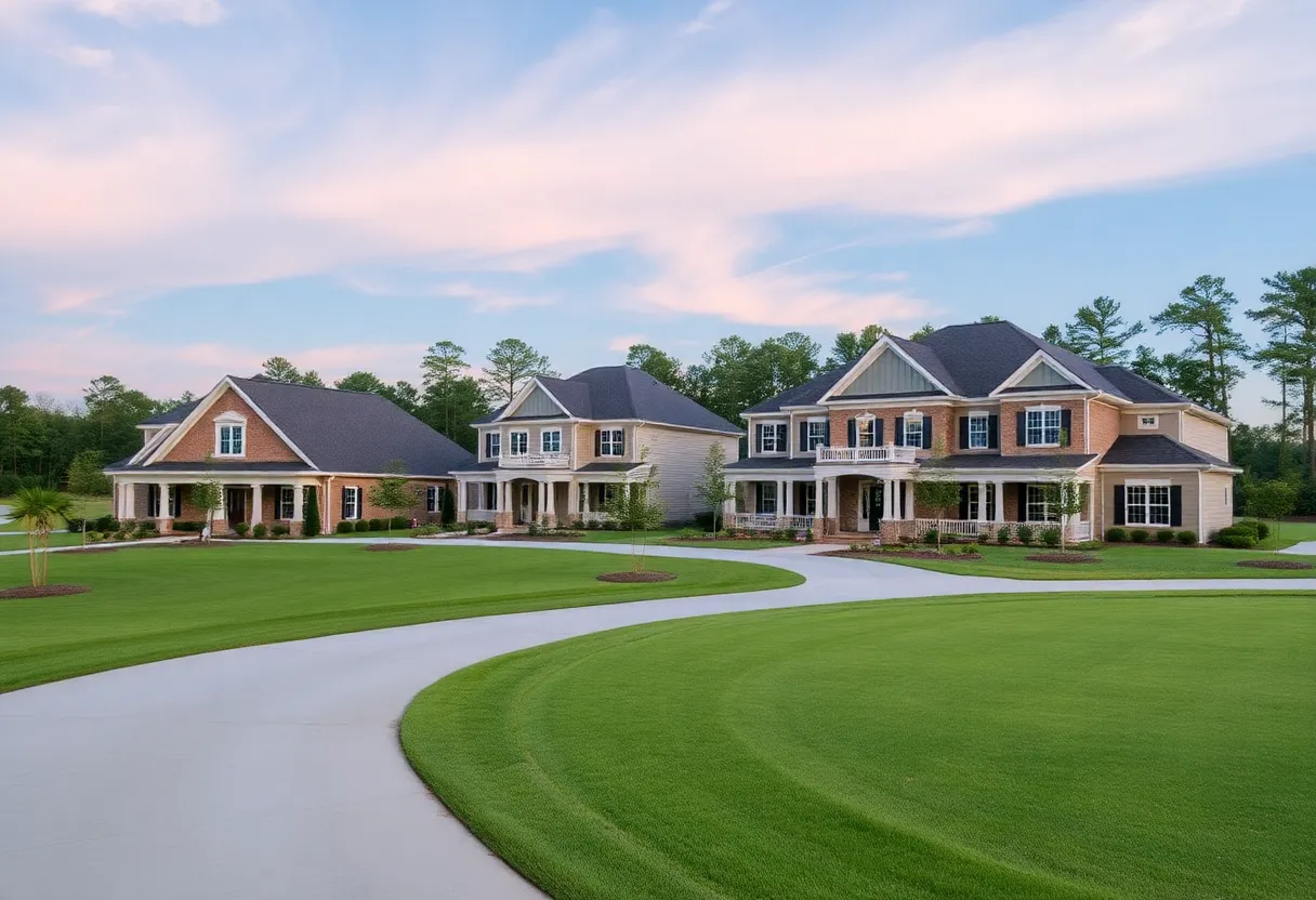 Beautiful homes in Chapin SC golf community showcasing quality construction.