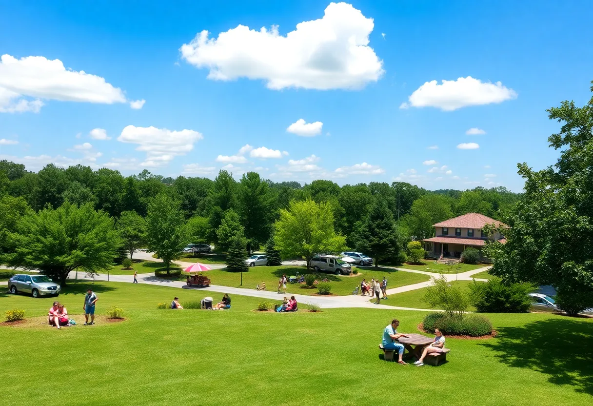 People enjoying a sunny day in Chapin, South Carolina