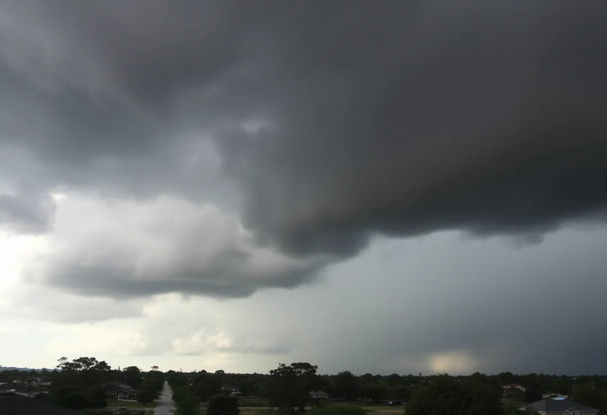 Storm clouds gathering over Chapin SC before a thunderstorm