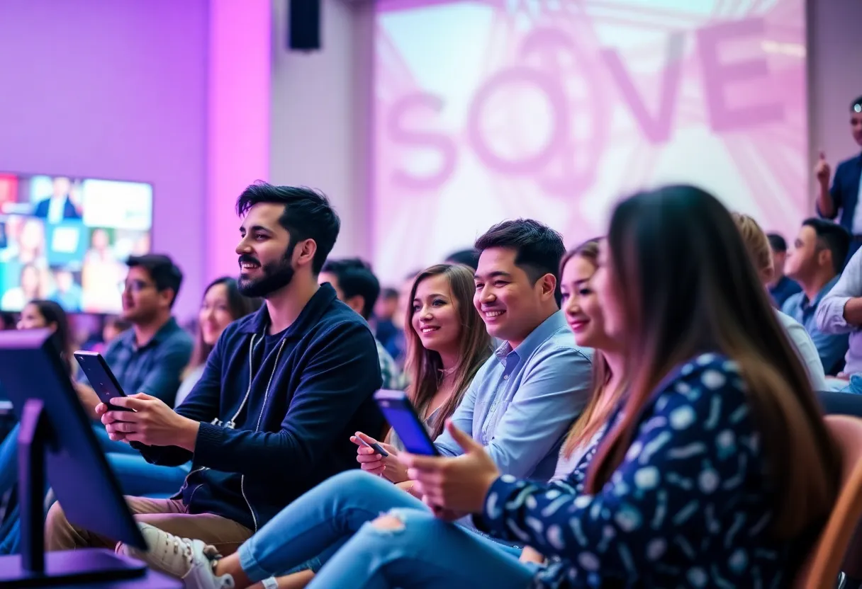 Digital marketing campaign illustrating social media trends.