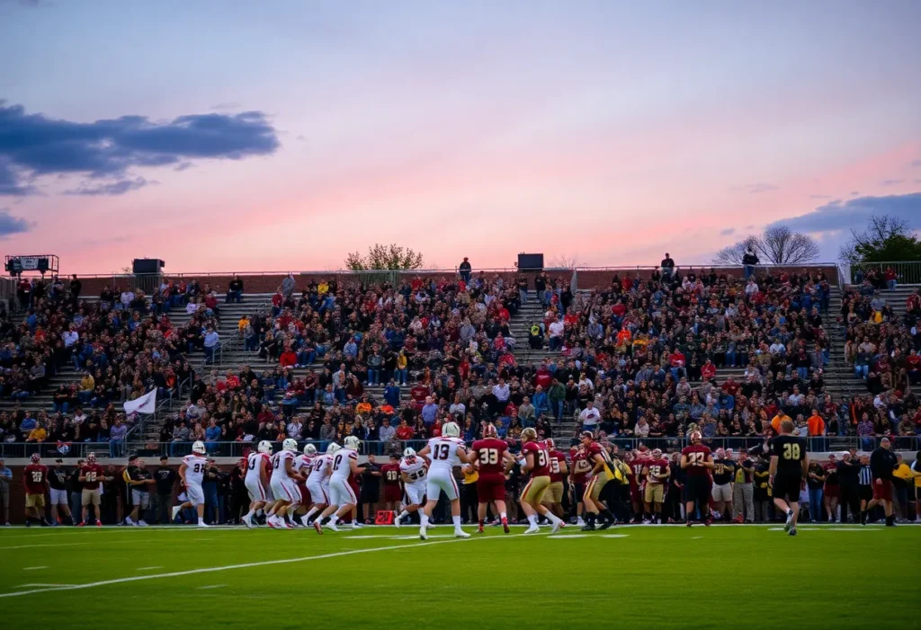 Chapin Eagles playing against River Bluff Gators during a high school football game.