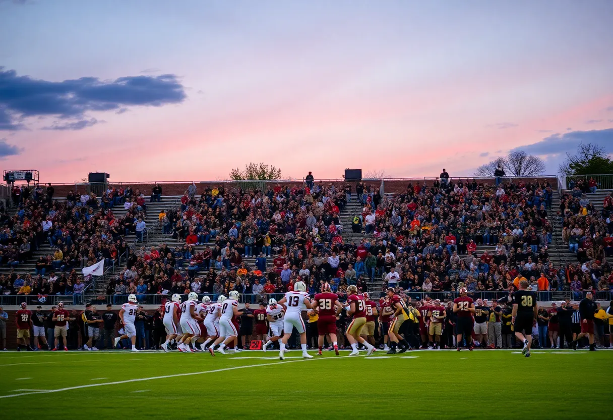 Chapin Eagles playing against River Bluff Gators during a high school football game.