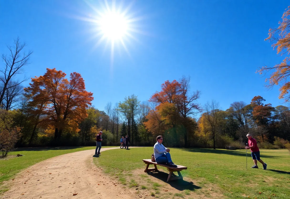 Outdoor scene in Chapin SC with clear skies and activities