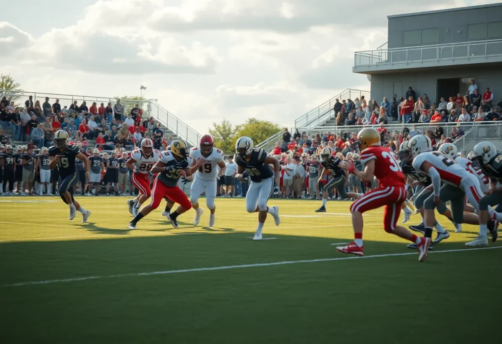 Irmo Yellow Jackets celebrating their victory in a football game