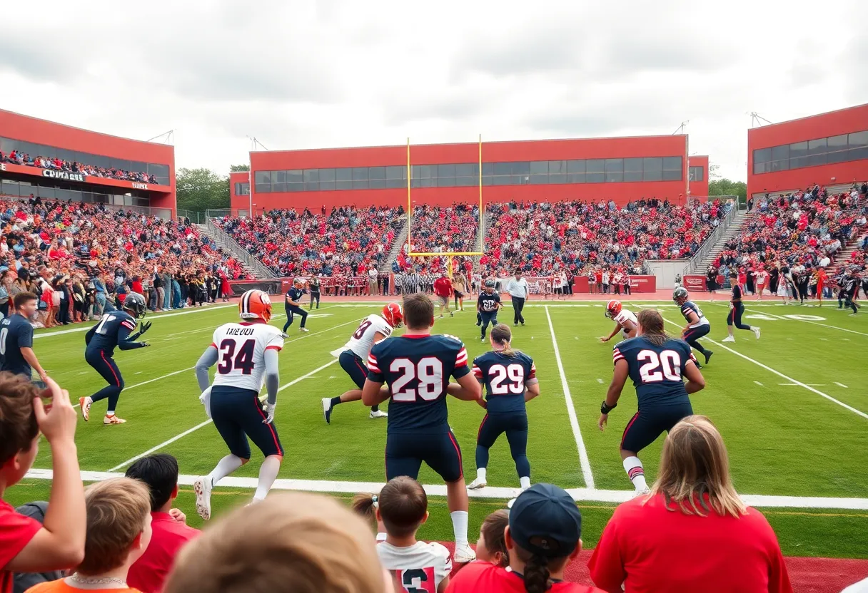 High school football game between Irmo Yellow Jackets and Chapin Eagles.